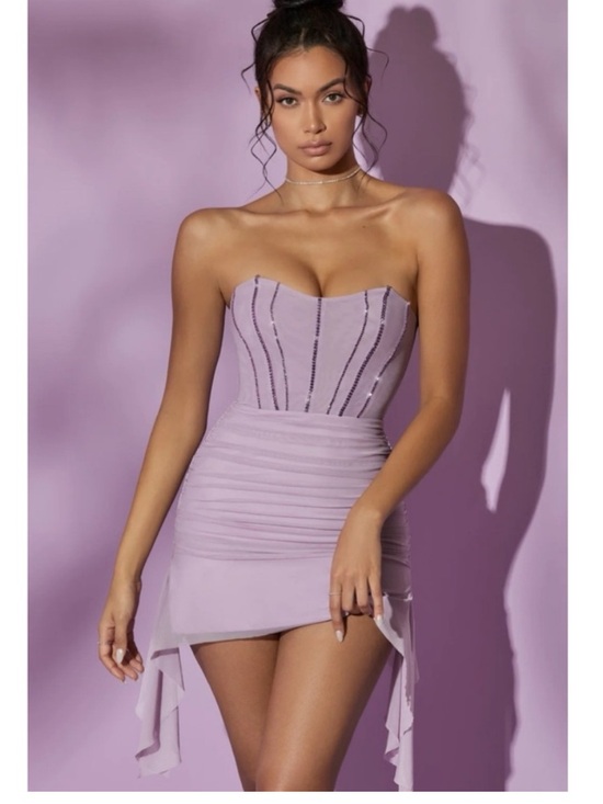 Oh Polly Dresses & Skirts - Oh Polly Agate Embellished Corset Mini Dress in Lilac US 6 Whimsigoth Fairycore